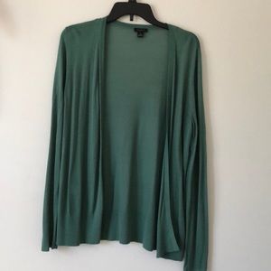 Ann Taylor Factory green cardigan